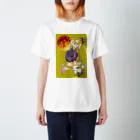 KANAT  LAMHITAのうさぎと満月と鉄砲百合 Regular Fit T-Shirt