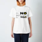 M__KのNO WAR（White/Grey） Regular Fit T-Shirt