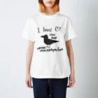野鳥、カラスストアのI love hasibuto  ハシブト大好き Regular Fit T-Shirt