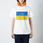 サトオのひまわり白 ウクライナ国旗 クレヨン Regular Fit T-Shirt