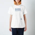 aloha_pineapple_hawaiiのALOHA マリンボーダー(blue)　014 Regular Fit T-Shirt