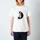 ネコまにあ 【12匹の猫➕うずら】のまめパパ　実写版パターン2 スタンダードTシャツ