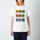 ドット絵どうぞの恐竜いっぱい Regular Fit T-Shirt