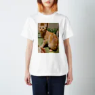 ふじちゃんの猫のまろんちゃんキーホルダー Regular Fit T-Shirt