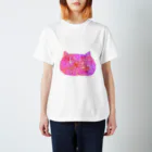 フジサキ（よころ）の猫も愛せばにゃーと鳴く暖色 スタンダードTシャツ