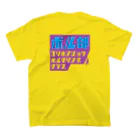 YHBC(由利本荘ボルダリングクラブ)のYHBC フルプリントTee(表:パープル字/裏:ブルー字) スタンダードTシャツの裏面