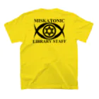 AURA_HYSTERICAのMISKATONIC LIBRARY STAFF Regular Fit T-Shirtの裏面