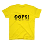 QROOVYのエラーコード Oops! 404 page not found  04 スタンダードTシャツ