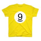 金融投資デザイン　カマラオンテ-ムラサキのビリヤード 9 ボール ナインボール スタンダードTシャツ