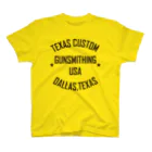 TEXAS CUSTOM GUNSMITHINGのTEXAS CUSTOM GUNSMITHING SIMPLE TEXT Regular Fit T-Shirt