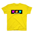 minyominyoのREDマカちんyellowマカちんBlueマカちん スタンダードTシャツ