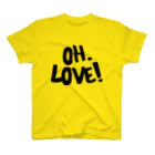 wanderingmanのOH.LOVE YELLOW スタンダードTシャツ