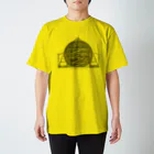 博物雑貨 金烏のジェームス·ウィルドのグレートグローブ（地球儀）の内部 - The British Library Regular Fit T-Shirt