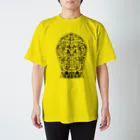 Toko Nataraja Baliのカヨナン　カラー背面、モノクロ前面 スタンダードTシャツ