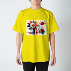 太陽の光に包まれて　Wrapped in Sunlightの太陽のように輝く スタンダードTシャツ