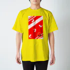 Shooting-auKのシャチホコじゃないよ、ゾウアザラシだよ 2　白/赤 Regular Fit T-Shirt