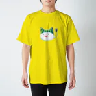 ねこさん爆発ショップのスイカ帽子ねこさん スタンダードTシャツ