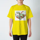 モルモット&小動物雑貨屋さん「パティ&ルンルン」のおしゃまな二人🐰🐿️ スタンダードTシャツ