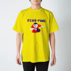 NIKORASU GOの卓球好き限定デザイン「ピンポン」（Tシャツ・パーカー・グッズ・ETC） スタンダードTシャツ