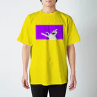 Mix Dog ITEM SHOP MUGIのPurple Mix Dog 雑種犬 プリントTシャツ スタンダードTシャツ