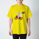 PoccaBocca–すかまるのおみせ–のバイクとヤギさん（あめちゃんとはるくん） スタンダードTシャツ