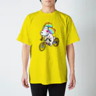 PoodleGag -  面白いプードルの自転車に乗ったレインボープードル犬 Regular Fit T-Shirt