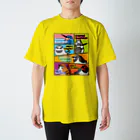 すたじお ワグテイルのコミック風なことりたち Regular Fit T-Shirt