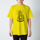 7IRO GLAMOUROUSのノエル・デストロイ・クラッシャー線画Tシャツ淡色 Regular Fit T-Shirt