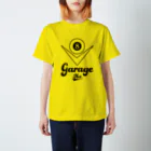 8garage SUZURI SHOPの8garageロゴ V8 Black スタンダードTシャツ