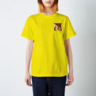 エレファント先生と虹色こどもたちのウサギちゃんとリスちゃん金のどんぐり Regular Fit T-Shirt