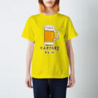 NIKORASU GOの「「やっぱり生ビール」/ビール　フェイク　飲み会　宴会　アルコール　お酒　ユーモア　ネタ　おもしろ　手描き　オリジナル　グッズ　Tシャツ　ハンドメイド調 Regular Fit T-Shirt