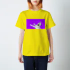 Mix Dog ITEM SHOP MUGIのPurple Mix Dog 雑種犬 プリントTシャツ スタンダードTシャツ