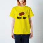 つりてらこグッズ(釣り好き＆おもしろ系)の肉の日Ｔシャツ 티셔츠