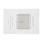 rilybiiのwhite grayish peach tea × white flower Stickable Poster :horizontal position