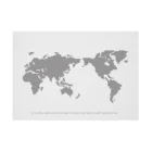 highlandの -Dot World map- Stickable Poster :horizontal position