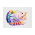 dolphineの上目遣いで見上げるrainbow cute cat 吸着ポスターの横向き