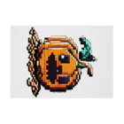 朱音琴音のドット絵のハロウィンかぼちゃのおばけ 吸着ポスターの横向き