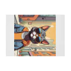 おかき屋のサングラス猫in都会 吸着ポスターの横向き