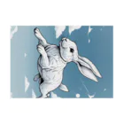 ［TANIYON］の空飛ぶウサギ 吸着ポスターの横向き
