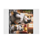 亀蘭タマムシの三毛猫親子のお願い Stickable Poster :horizontal position