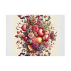 まんまるちゃんの薔薇とフルーツのSweetな香り Stickable Poster :horizontal position