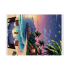 Paradise ExploreのMoonlit Palm Haven Stickable Poster :horizontal position