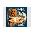 Naoki21のDOG x HALLOWEEN 03🟦(濃色用) Stickable Poster :horizontal position