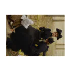 世界の絵画アートグッズのヴィットリオ・マッテオ・コルコス 《リュクサンブール公園での会話》 吸着ポスターの横向き