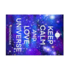 COSMOSIDEAのKEEP CALM AND LOVE UNIVERSE Stickable Poster :horizontal position