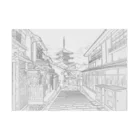 デザイナー'SショップPEROの京都八坂の塔 Stickable Poster :horizontal position
