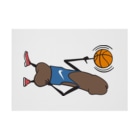 NOBODY754のEddie Funky Dick - Basketball Stickable Poster :horizontal position