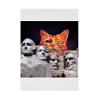 SPADAのMoai Statue and Cat Art Stickable Poster