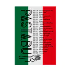Pastabuのパスタ部　メニュー　イタリア国旗 吸着ポスター