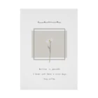 rilybiiのwhite grayish peach tea × white flower Stickable Poster